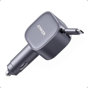 Anker 75W USB-C Car Charger w/ Retractable Cable: $25