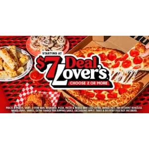 Pizza Hut Deal Lover's Menu: $7 each