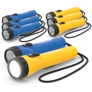 Eveready LED Flashlight 8-Pack w/ 16 AA Batteries: $15