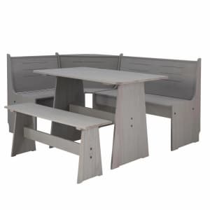 Linon Wickford Solid Pine Breakfast Nook Set: $250 Linon Wickford Solid Pine Breakfast Nook Set: $250