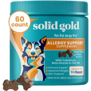 Solid Gold Pet Pal-lergy Pro Allergy Support 60-Count Dog Chews: $13 via Sub & Save