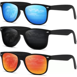 Men's Polarized Sunglasses 3-Pack: $10