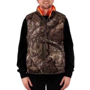 Realtree Men's Reversible Camo and Blaze Hunting Vest (L only): $16.97