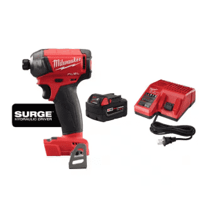 Milwaukee M18 Fuel Surge 18V Hex Impact Driver w/ 5.0 Ah Battery/Charger Kit: $179