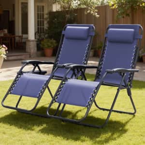Lacoo Zero Gravity Patio Chair 2-Pack: $48.49