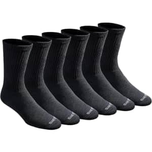 Dickies Men's Dri-Tech Essential Moisture Control Crew Socks 6-Pack: $8.54