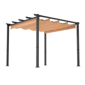 10x10-Foot Aluminum Patio Pergola: $138