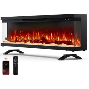 Silonn 3-Sided 50" Smart Electric Fireplace: $269.99