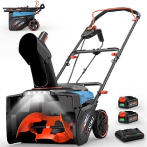 Senix 40V 18" Cordless Snow Blower with 2 Batteries: $129.50