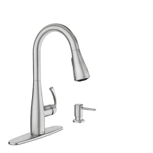 Moen Essie Stainless Pull-Down Kitchen Faucet Set: $132