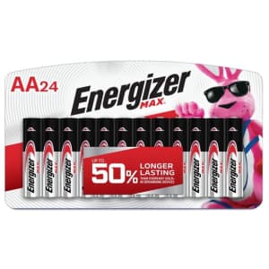 Energizer Max AA Batteries 24-Pack: $9.99