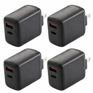 PowerXcel 20W USB-C Wall Charger 4-Pack: $8.49