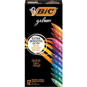 BIC Gelocity Quick Dry Gel Pens 12-Count: $7.48 w/ Sub & Save