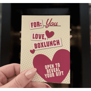 Valentine's Coupon Cards at BoxLunch Stores: Free on Feb 7