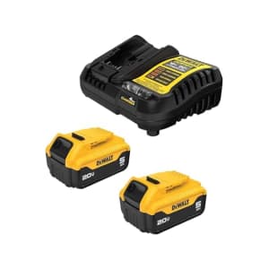 DeWalt 20V MAX Lithium-Ion 5Ah Battery Starter Kit: $299 + 2 Free Tools DeWalt 20V MAX Lithium-Ion 5Ah Battery Starter Kit: $299 + 2 Free Tools