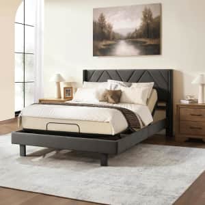 Softa Queen All-in-One Adjustable Bed Frame with Headboard: $389.99