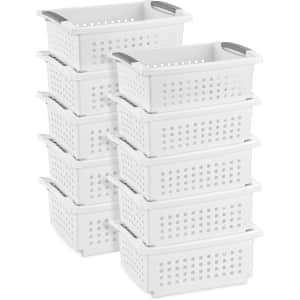 Sterilite Medium Stacking Basket 10-Pack: $27