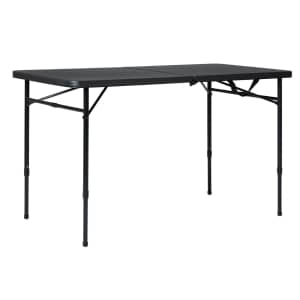 Mainstays 4-Foot Fold-in-Half Adjustable Folding Table: $38