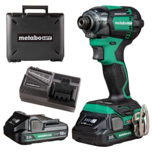 Metabo HPT 18V 1/4" Impact Driver w/ Batteries, Charger, Case: FREE w/ Nailer