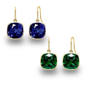 5-tcw 14K Gold Sapphire & Emerald Drop Earrings 2-Pack: $35 5-tcw 14K Gold Sapphire & Emerald Drop Earrings 2-Pack: $35