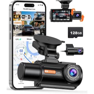 Piojer 4K 3-Channel Dash Cam with WiFi6: $78.79