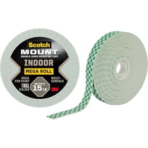 Scotch Mount Indoor Double-Sided Mounting Tape Mega Roll: $10