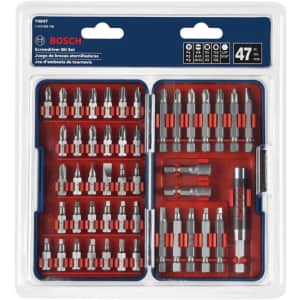 Bosch 47-Piece High-Carbon Steel Hex Shank Screwdriver Bit: $11 Bosch 47-Piece High-Carbon Steel Hex Shank Screwdriver Bit: $11
