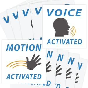 Voice & Motion Activated Prank Sticker 50-Pack: $8.99