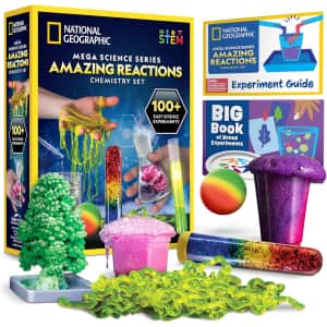 National Geographic Amazing Chemistry Set with 100 Science Experiments: $27