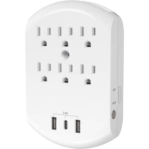 Clear Power 6-Outlet / 3-USB Extender: $8.97