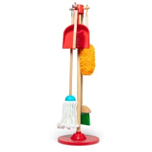 Melissa & Doug 6-Piece Wooden Pretend Play Preschool Cleaning Set: $24.97