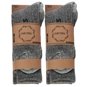 Men's Merino Wool Hiking Socks 4-Pair Pack: $15.99