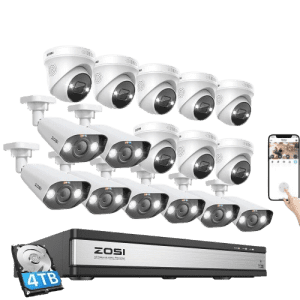 Zosi 16-Channel 4K 8MP 4TB POE NVR Security Camera System with Audio and AI Car Detect: $518 Zosi 16-Channel 4K 8MP 4TB POE NVR Security Camera System with Audio and AI Car Detect: $518
