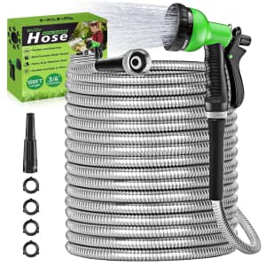 GVDV 3/4" x 100-Foot Metal Water Hose: $44