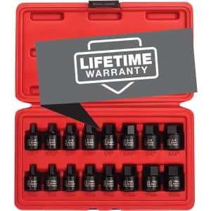 Sunex 16-Piece 3/8" Drive Low Profile Impact Hex Driver Set: $23