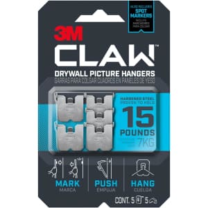 3M Claw Drywall Picture Hangers & Markers 5-Pack: $6