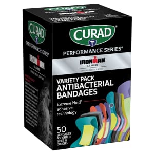 Curad Performance Series Ironman Antibacterial Bandages 50ct: $6.97