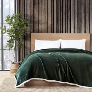 Eddie Bauer Reversible Fleece & Faux Shearling Twin Blanket: $16