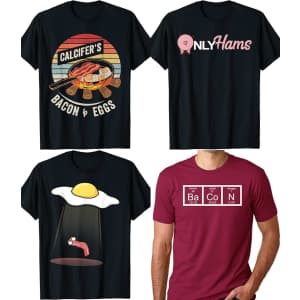 Bacon-Themed Clothing at Amazon: Up to 30% off
