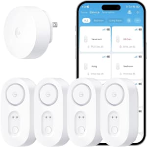 GoveeLife Smart Water Leak Detector 4-Pack: $39.18
