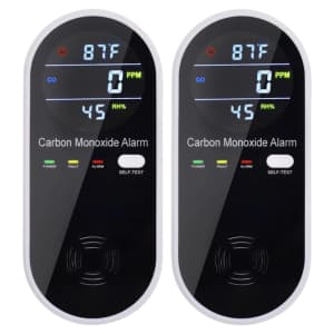 Hakol 3-in-1 Carbon Monoxide Detector 2-Pack: $35