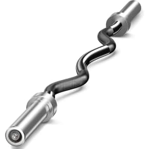 300-lb. Capacity Olympic Barbell EZ Bar Curl Bar: $25
