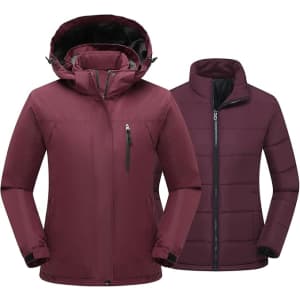Women's 3-in-1 Waterproof Ski Jacket: $36.78