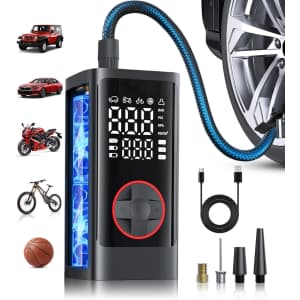 Pumptiva Cordless 150-PSI Tire Inflator Pump: $16 Pumptiva Cordless 150-PSI Tire Inflator Pump: $16