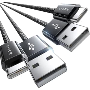 Lisen CarPlay USB A to USB-C Cable 2-Pack: $2.99 Lisen CarPlay USB A to USB-C Cable 2-Pack: $2.99
