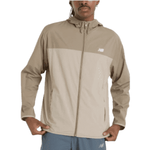New Balance Men's Athletics Woven Nylon Hooded Jacket (large sizes): $42 New Balance Men's Athletics Woven Nylon Hooded Jacket (large sizes): $42