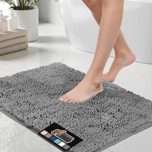 Gorilla Grip 24x17" Chenille Microfiber Bath Rug: $8