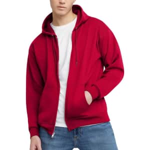 Hanes Men's Ecosmart Fleece Full-Zip Hoodie: $9.99