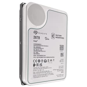 Certified Refurb Seagate Exos CMR 26TB 3.5" Internal Hard Drive: $295