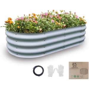 Gardmax 4x2x1-Foot Galvanized Raised Garden Bed: $18